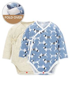 Puppy Newborn Cotton L/S Bodysuit 2 Pcs Pack, , hi-res
