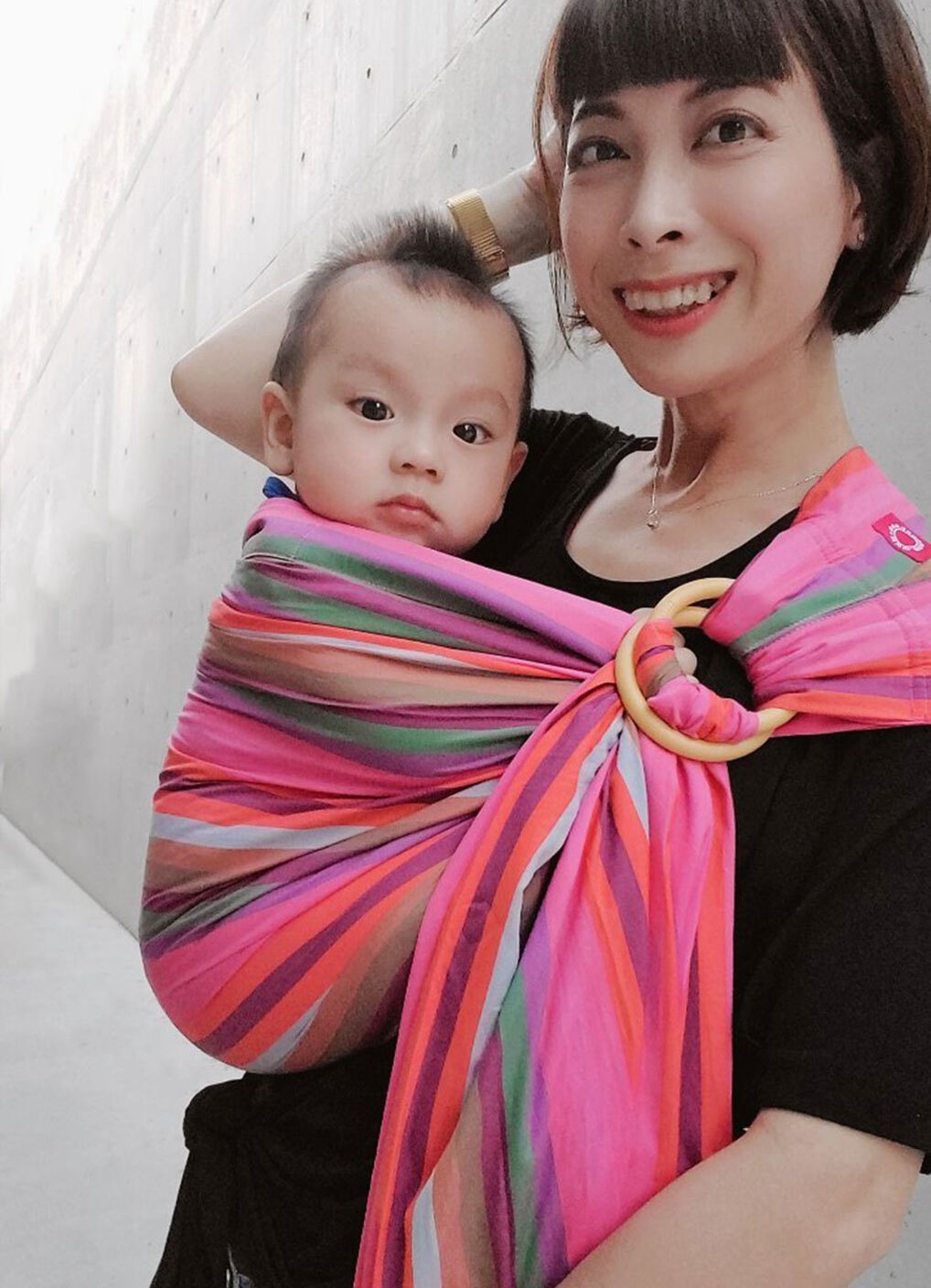 Rainbow Crayon Baby Ring Sling, , hi-res image number 0