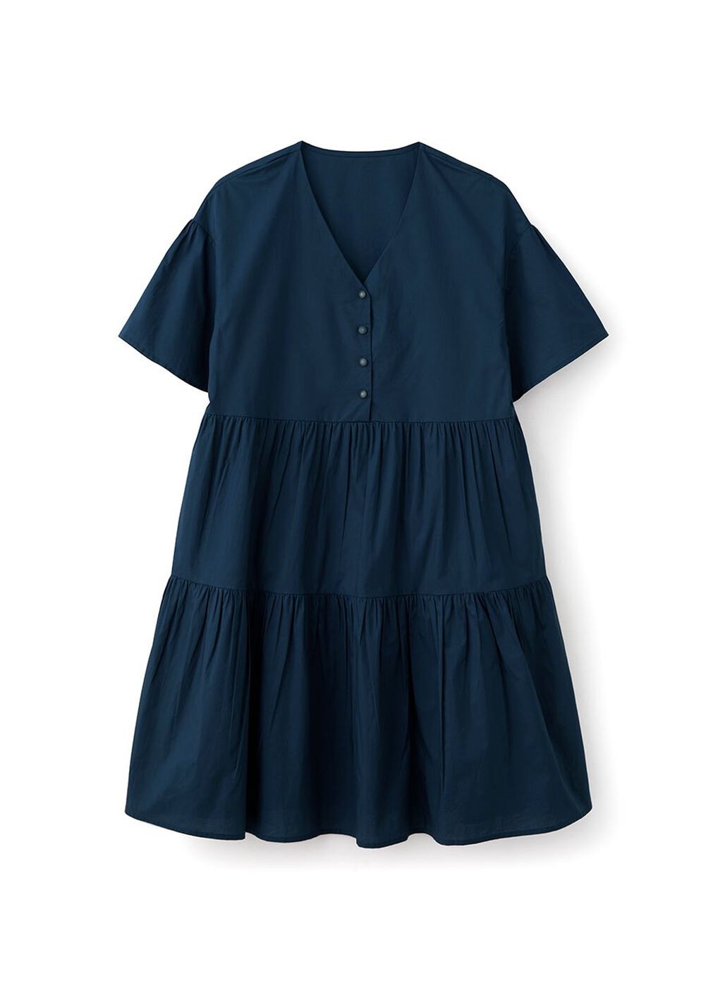 Flared Hem Cotton Maternity & Nursing Dress, Navy, hi-res image number 5
