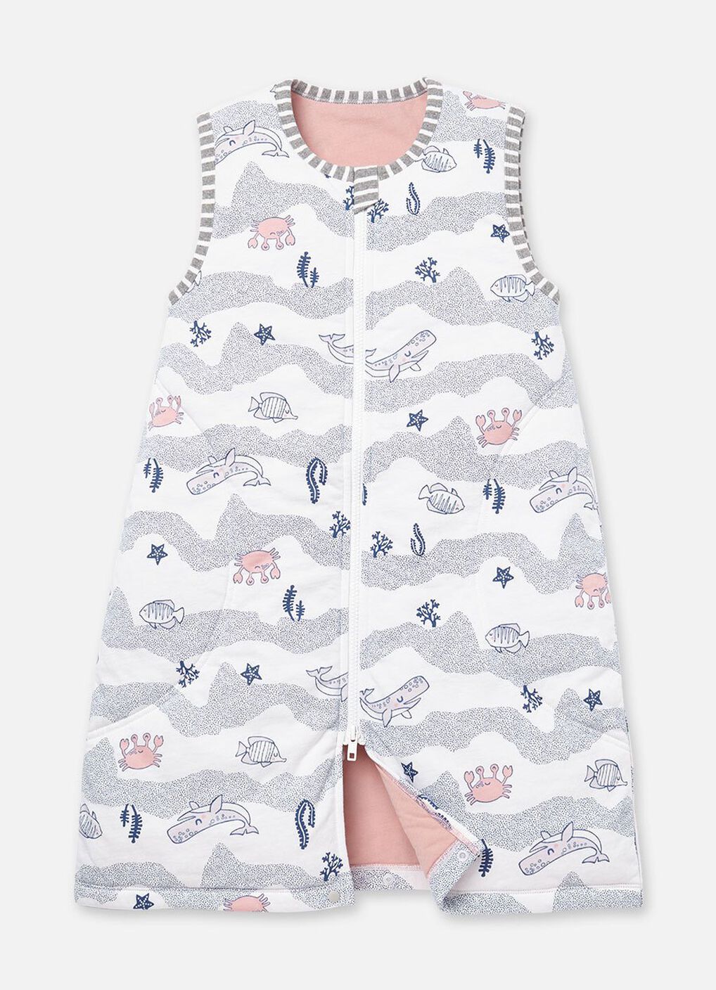 Lightweight Optimum Temp. Sleep Suit Ocean World, Silver, hi-res image number 0