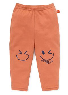 Baby Cotton Full-length Leggings, Orange, hi-res