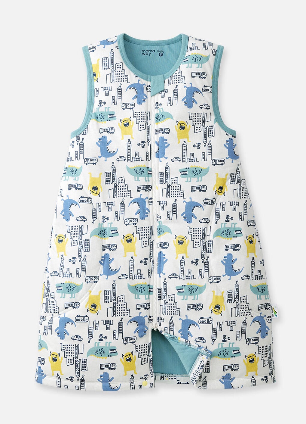 Lightweight Optimum Temp. Sleep Suit-Monster War, , hi-res image number 0