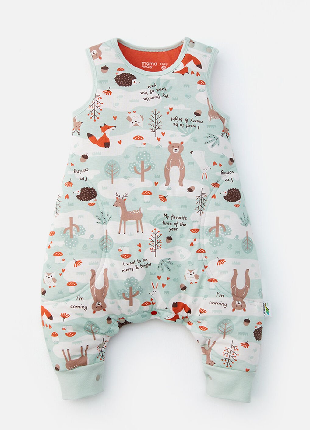 All Seasons Optimum Temp. Sleep Suit-Forest Animals, , hi-res image number 0