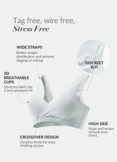 Ultra Silky Crossover Sleeping & Nursing Bra (Back Hook Design), , hi-res