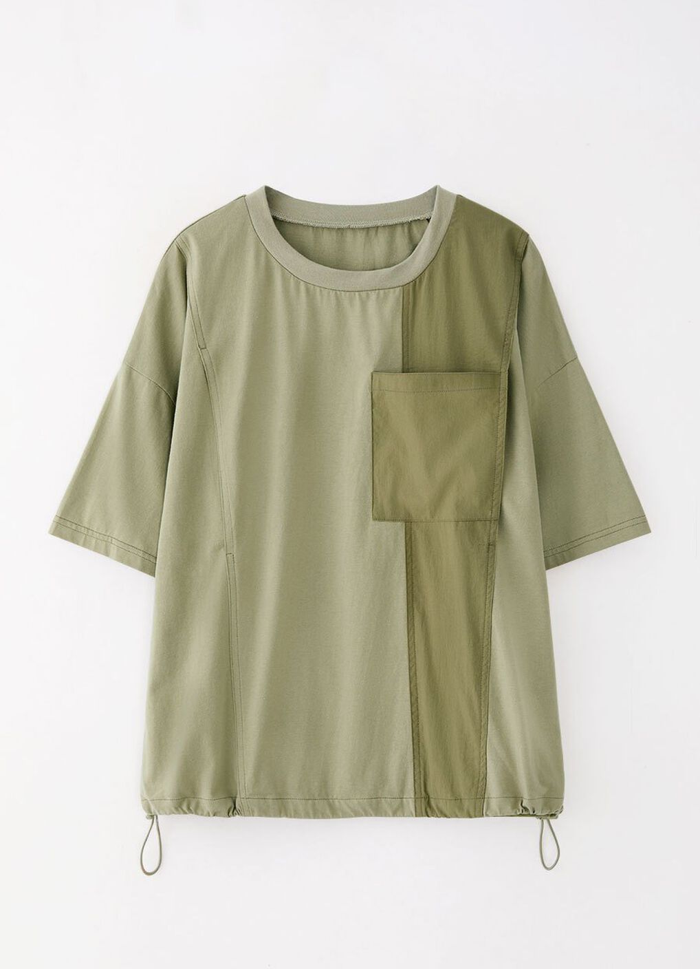 Blend Short Sleeve Maternity & Nursing Top, Olive, hi-res image number 5