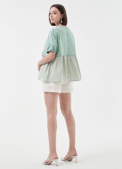 Umbrella Hem Short Sleeve Maternity & Nursing Top, , hi-res
