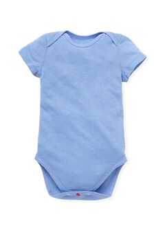 Baby Cotton Mesh Short Sleeve Bodysuit 2 Pack, Mid Blue, hi-res