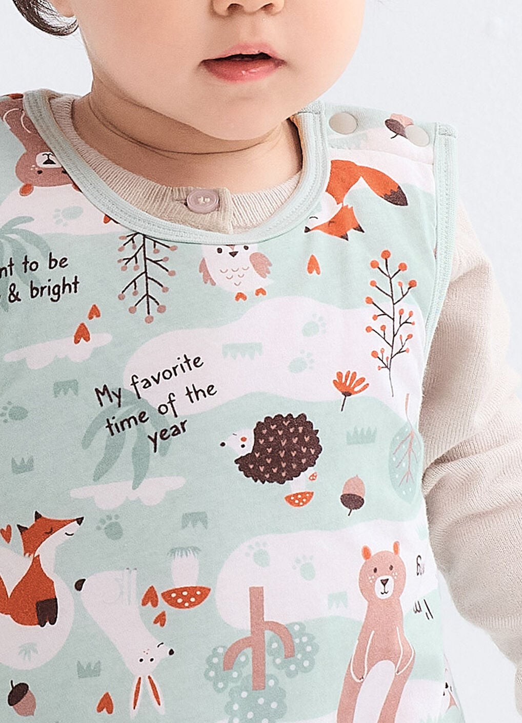 All Seasons Optimum Temp. Sleep Suit-Forest Animals, , hi-res image number 2