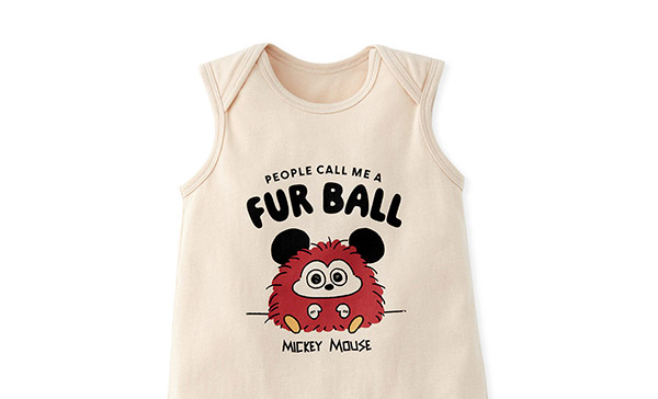 Disney Fur Ball Mickey Baby Cotton Sleeveless Romper