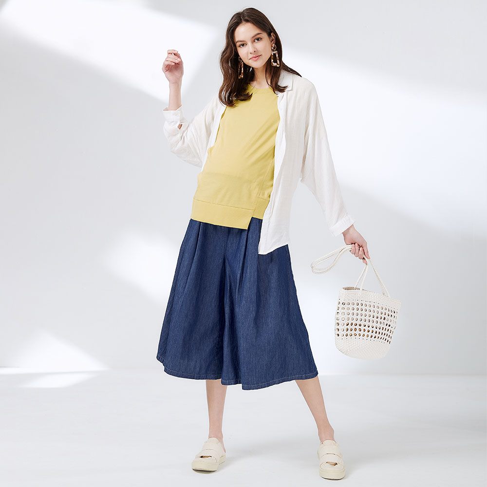 Drapey Maternity Wide Leg Pants 