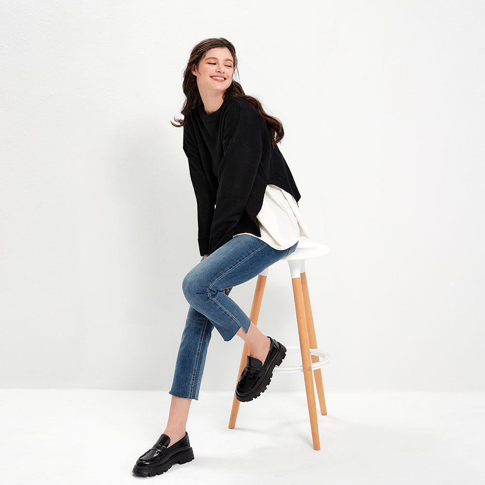 Insider Crop Step Fray Maternity Slim Jeans 