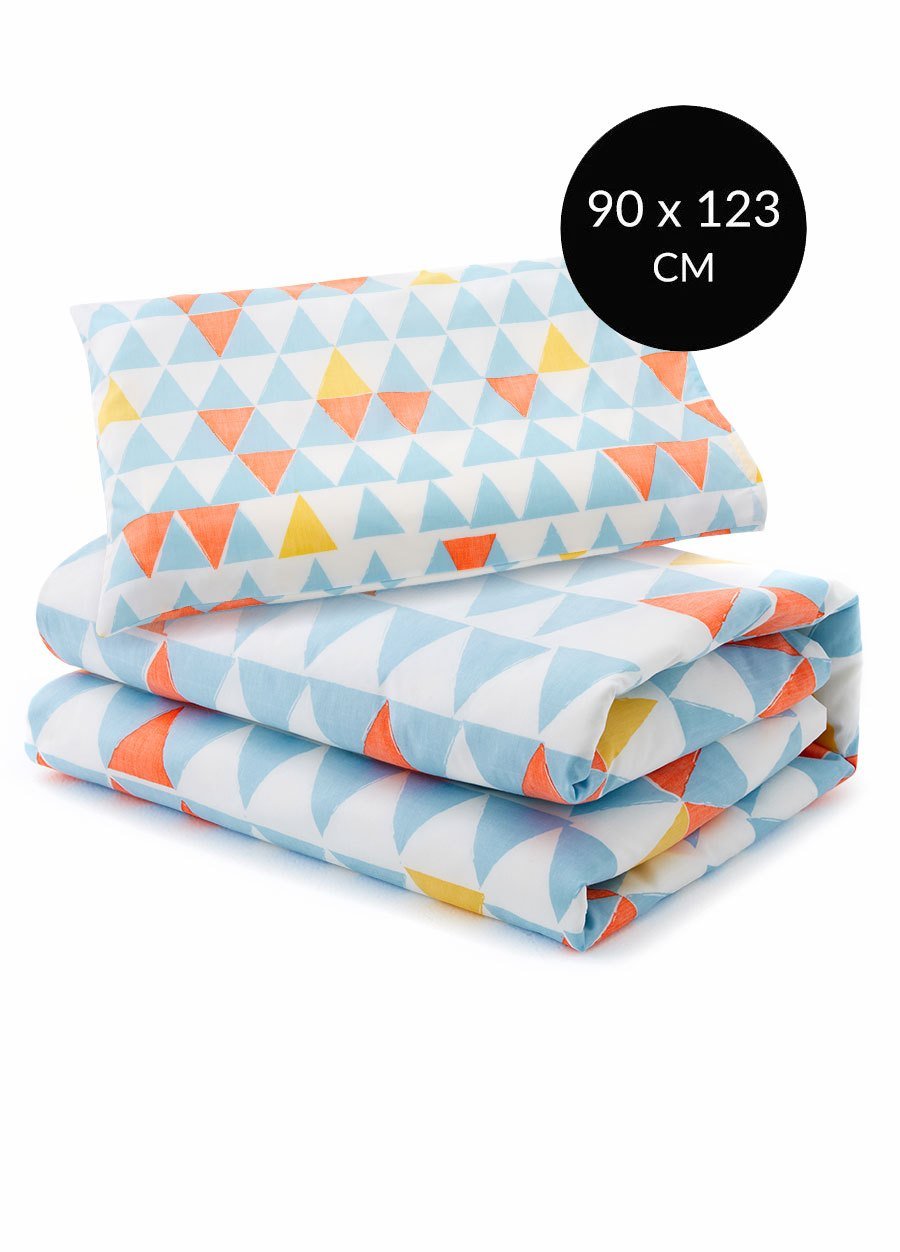 Optimum Temp. Antibacterial Summer Quilt -Triangle, Light Blue, swatch