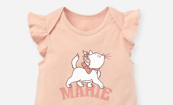 Disney Marie Baby Cotton Ruffle S/L Bodysuit