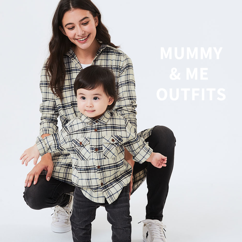 Classic Plaid Thermal Maternity & Nursing Shirt Dress