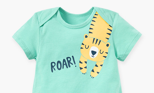 Tiger Baby Cotton S/S Romper