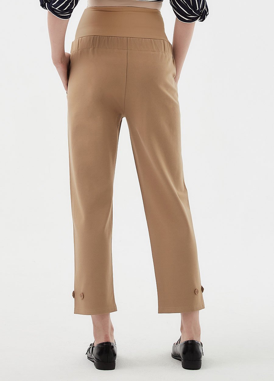 Good Stretch Maternity Tapered Pants, Khaki, small