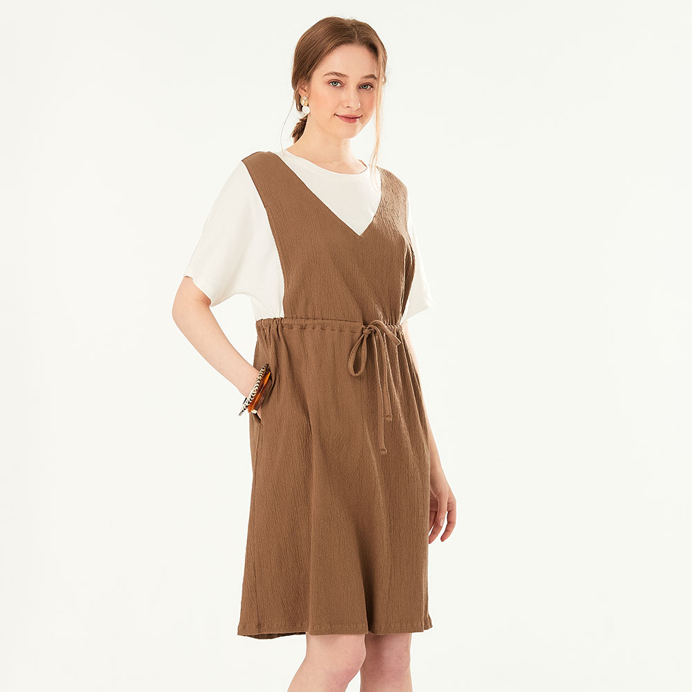 2 in 1 Splicing Maternity & Nursing Dress