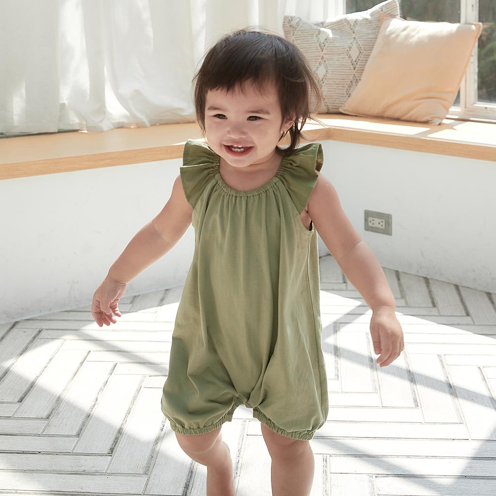 Ruffled Baby Sleeveless Romper