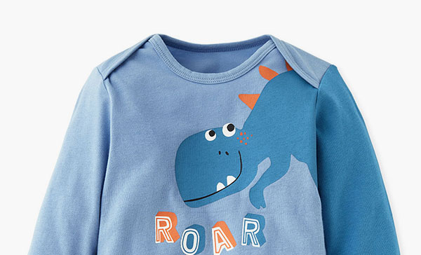 Dinosaur Soar Baby Cotton L/S Bodysuit