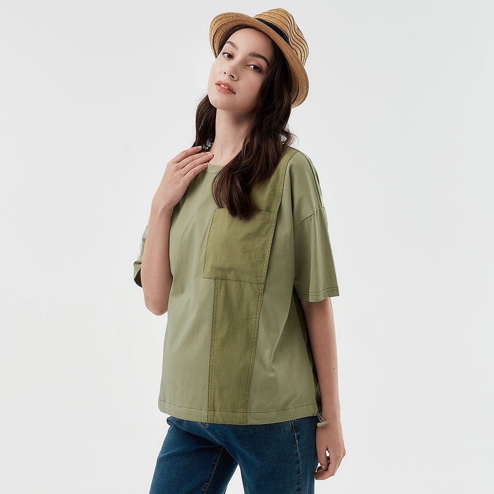 Blend Short Sleeve Maternity & Nursing Top