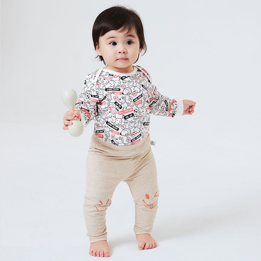 Baby Cotton Full-length Leggings-Smile 