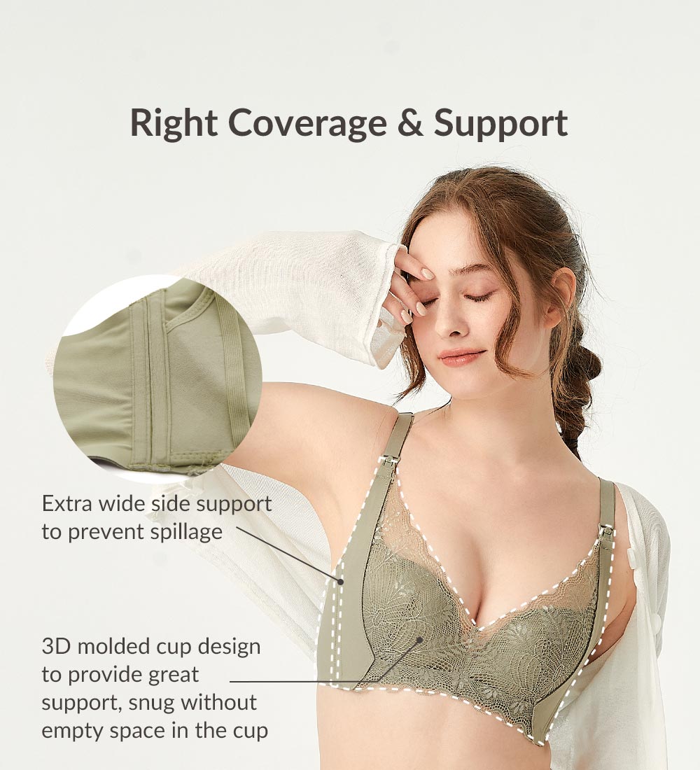 Silky Lace Underwire Maternity & Nursing Bra