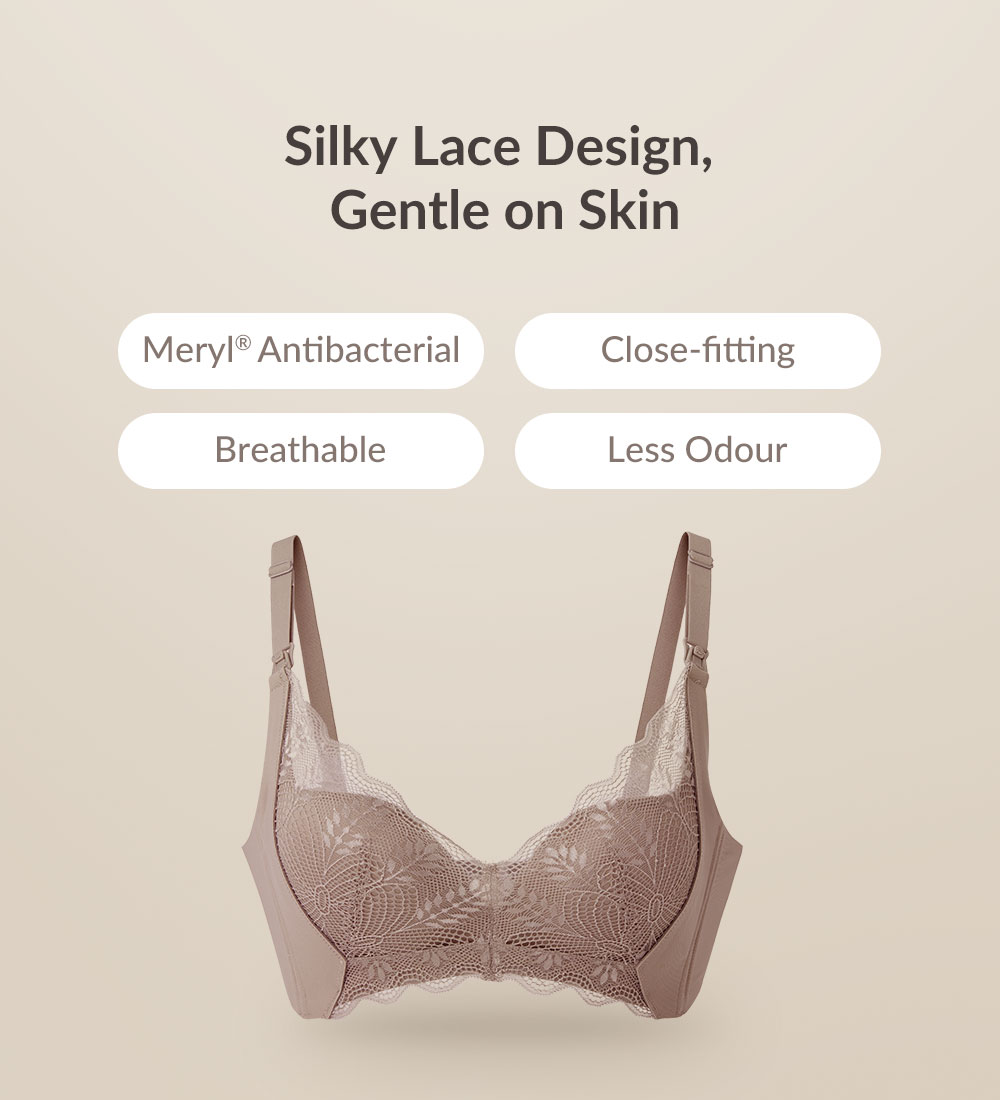 Silky Lace Underwire Maternity & Nursing Bra