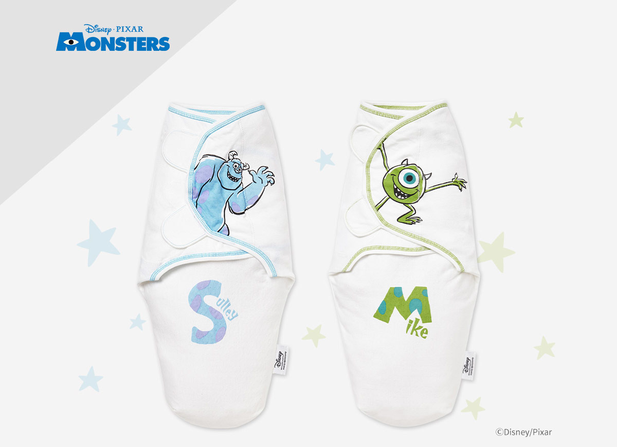 Disney Monsters Inc Cocoon Swaddle Wrap 2 Pcs Pack