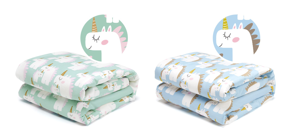 Optimum Temp. Antibacterial All Seasons Single Quilt Set Unicorn