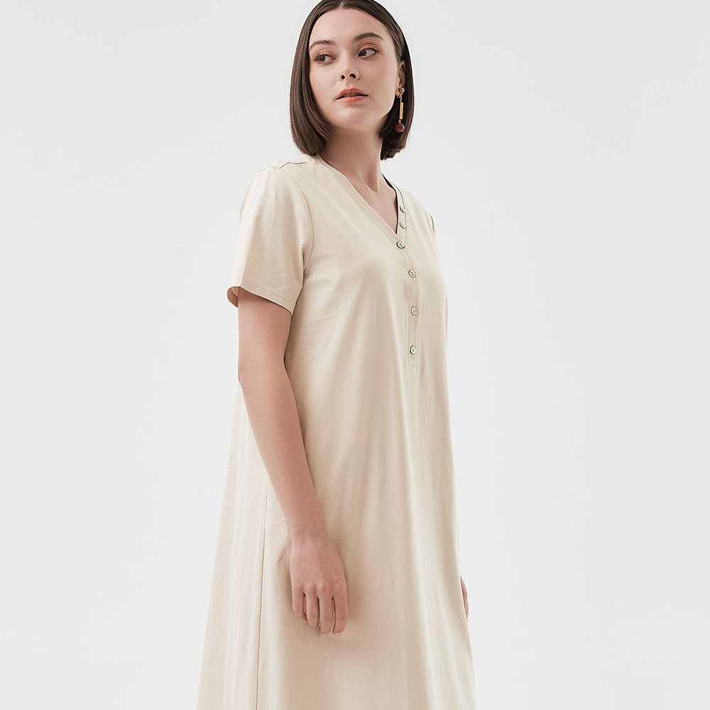 Cotton Maternity & Nursing Shirt Dress 