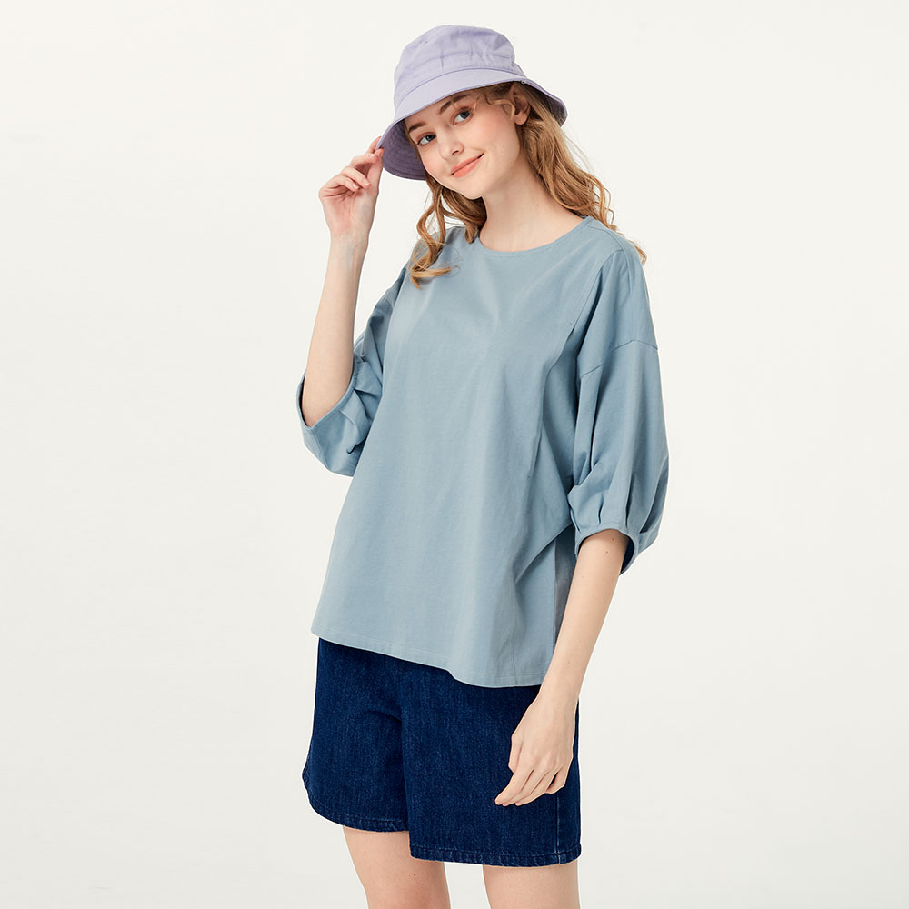 Ruffle Sleeve Maternity & Nursing Top