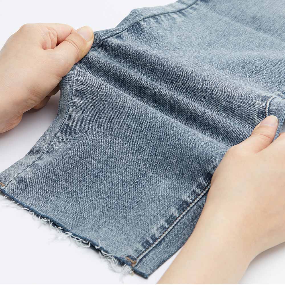 Raw Hem Maternity Slim Straight Jeans  