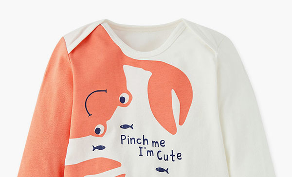 Cutie Crab Baby Cotton L/S Bodysuit