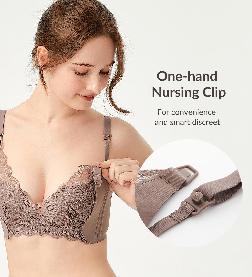 Silky Lace Underwire Maternity & Nursing Bra