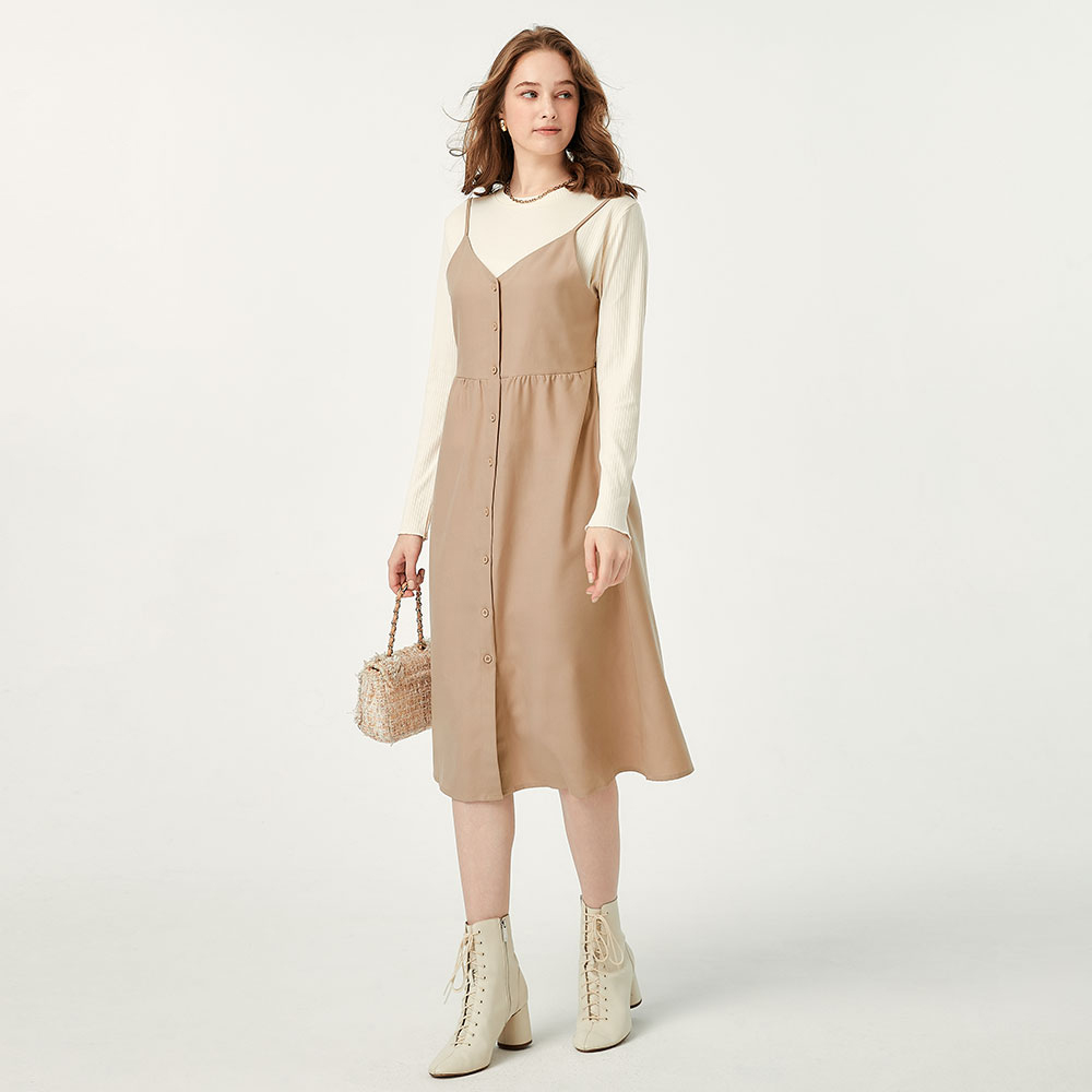 Button-Front M&N Dress