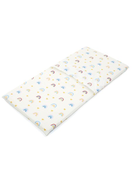 Cotton Printed Cot Sheets -Rainbow(120*60cm)-Mid Blue2
