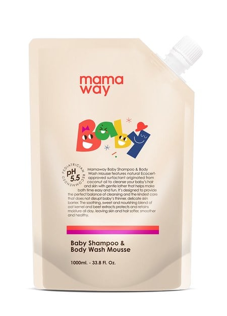 Baby Shampoo Body Wash Mousse Refill Pack (1000ml)-1