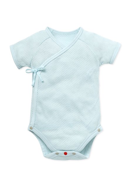 Newborn Cotton Mesh Short Sleeve Bodysuit 2 Pack-Lime2