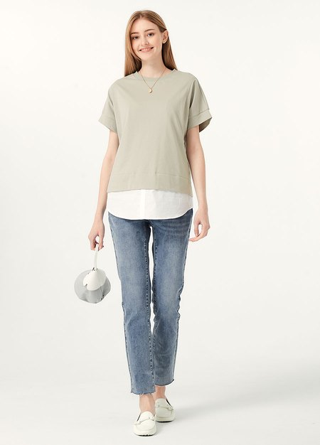 2 in 1 Cotton M&N Top-Sage Green3