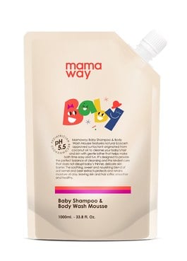 Baby Shampoo Body Wash Mousse Refill Pack (1000ml) - 